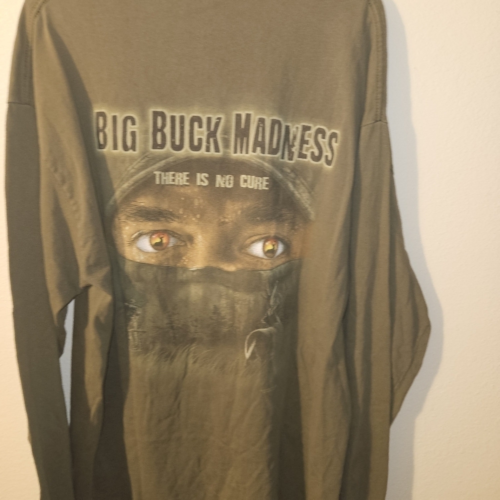 Alstyle Mens Long Sleeve Big Buck Madness T Short Size Xl - Picture 10 of 11